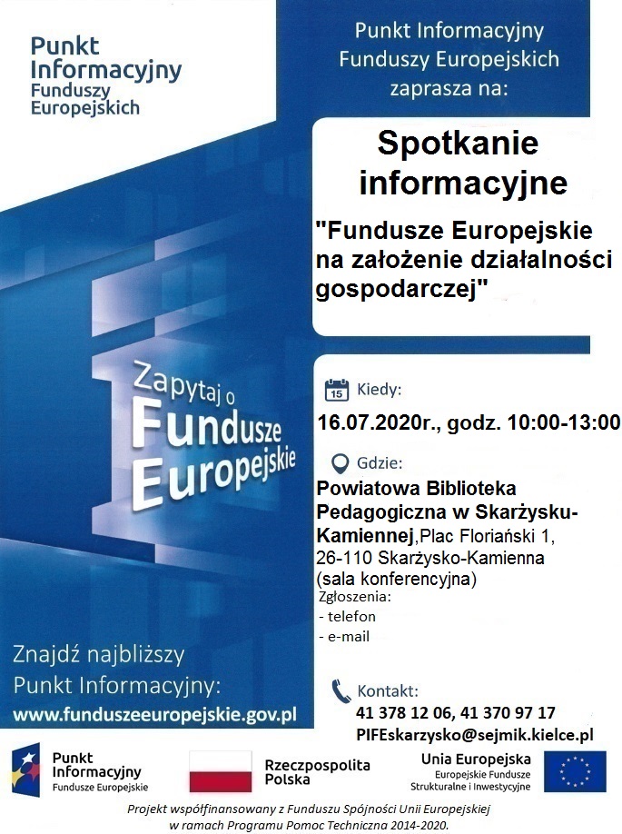 Plakat spotkanie informacyjne